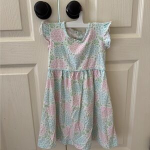 Floral Kids Dress in Pink and Blue